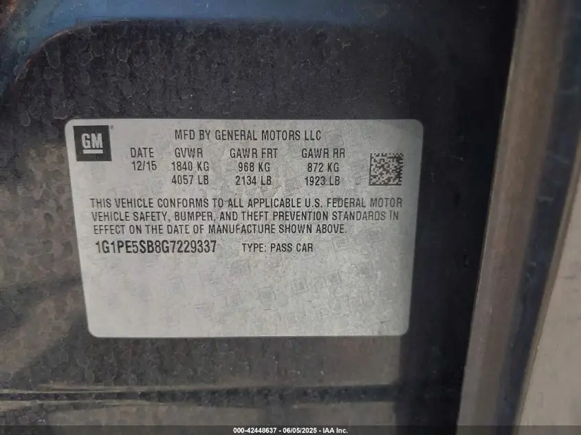 CHEVROLET CRUZE LIMITED 2016 BLACK Photo 11