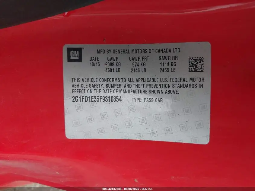 CHEVROLET CAMARO 2015  Photo 16