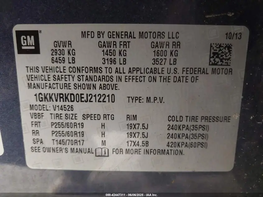 GMC ACADIA 2014 BLUE Photo 16