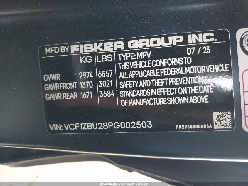 FISKER OCEAN 2023 BLUE Photo 18