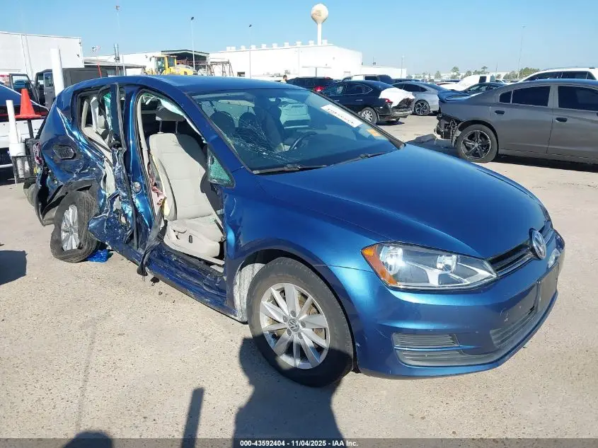 VOLKSWAGEN GOLF 2017. Lot# 43592404. VIN 3VW217AU9HM051941. Photo 1